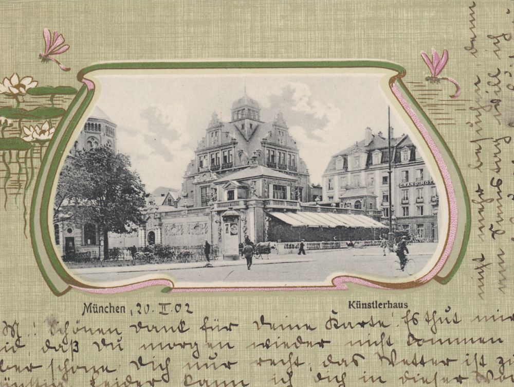 Munich House of Artists, mailed in 1902